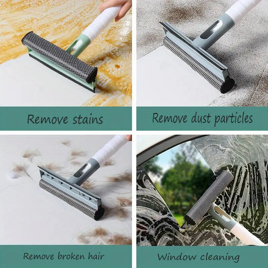 3-in-1 Glass Cleaner With Spray And Double-sided Wiper